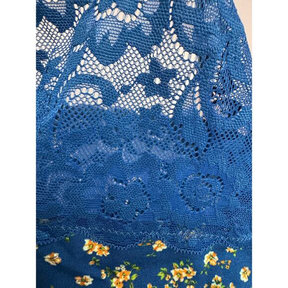 City Chic / HIPS & CURVES Cotton Print Thong - BLUE FLORAL plus size 22/24 NWT - Picture 7 of 11